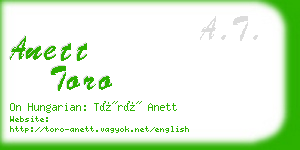 anett toro business card